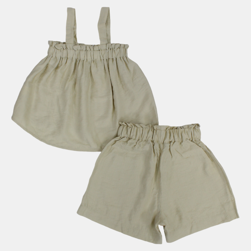 Girls Cotton Sleeveless Pajama Set