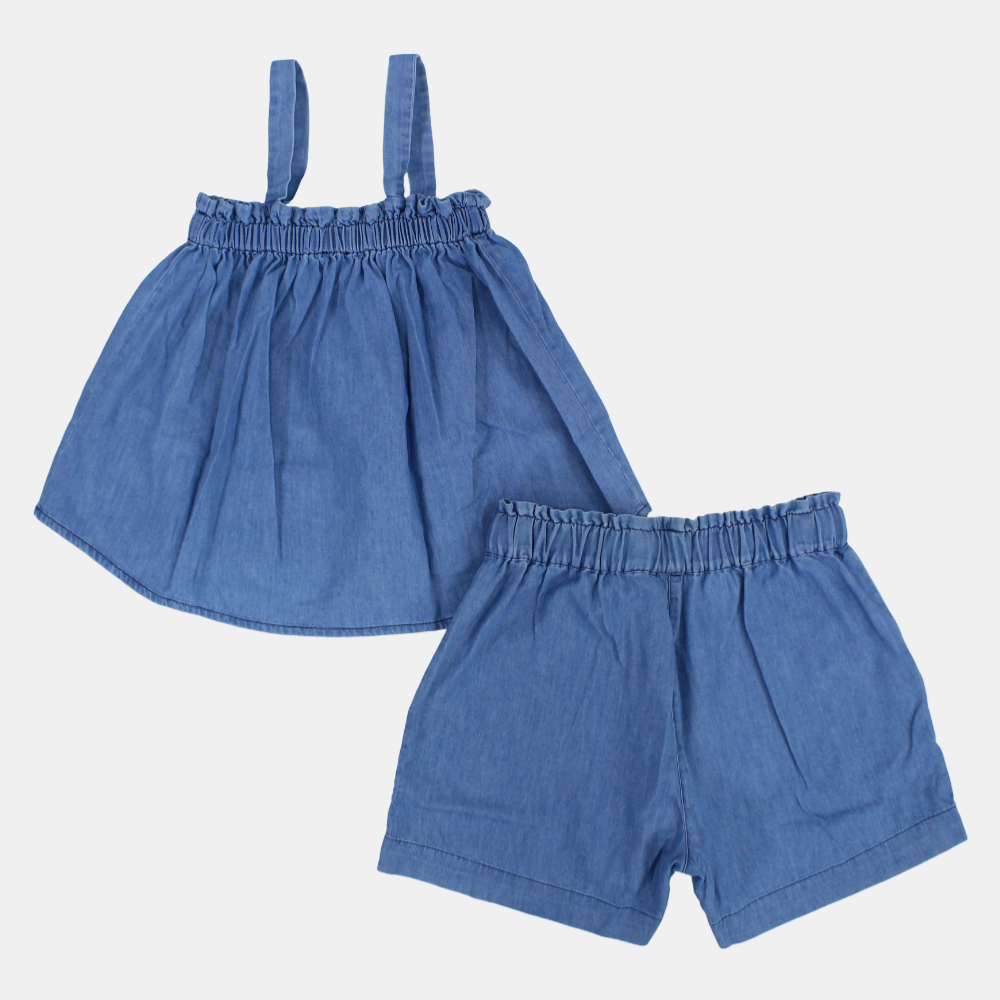 Girls Cotton Sleeveless Pajama Set