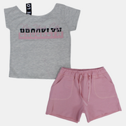 Girls Cotton Pajama Set - Brooklyn Print