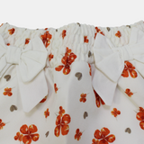 Floral Mini Skirt With Cute Bows