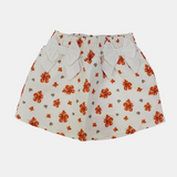 Floral Mini Skirt With Cute Bows