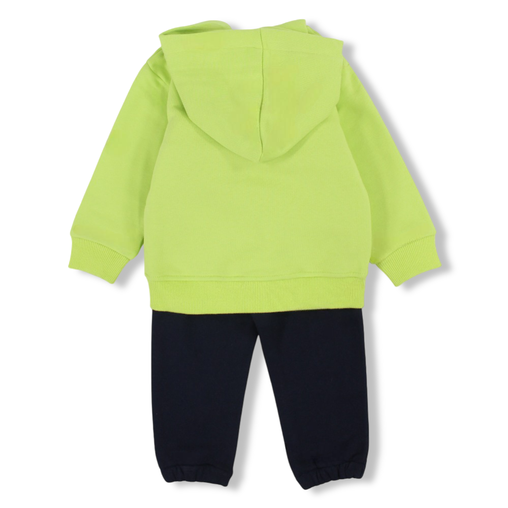 Baby Boys Cotton 2-Piece Hooded Outfit Set – Lemon/Black