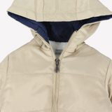 Plain Long-Sleeved Waterproof Hooded Jacket