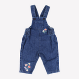 Cute Flowers Sleeveless Jean Jumpsuit