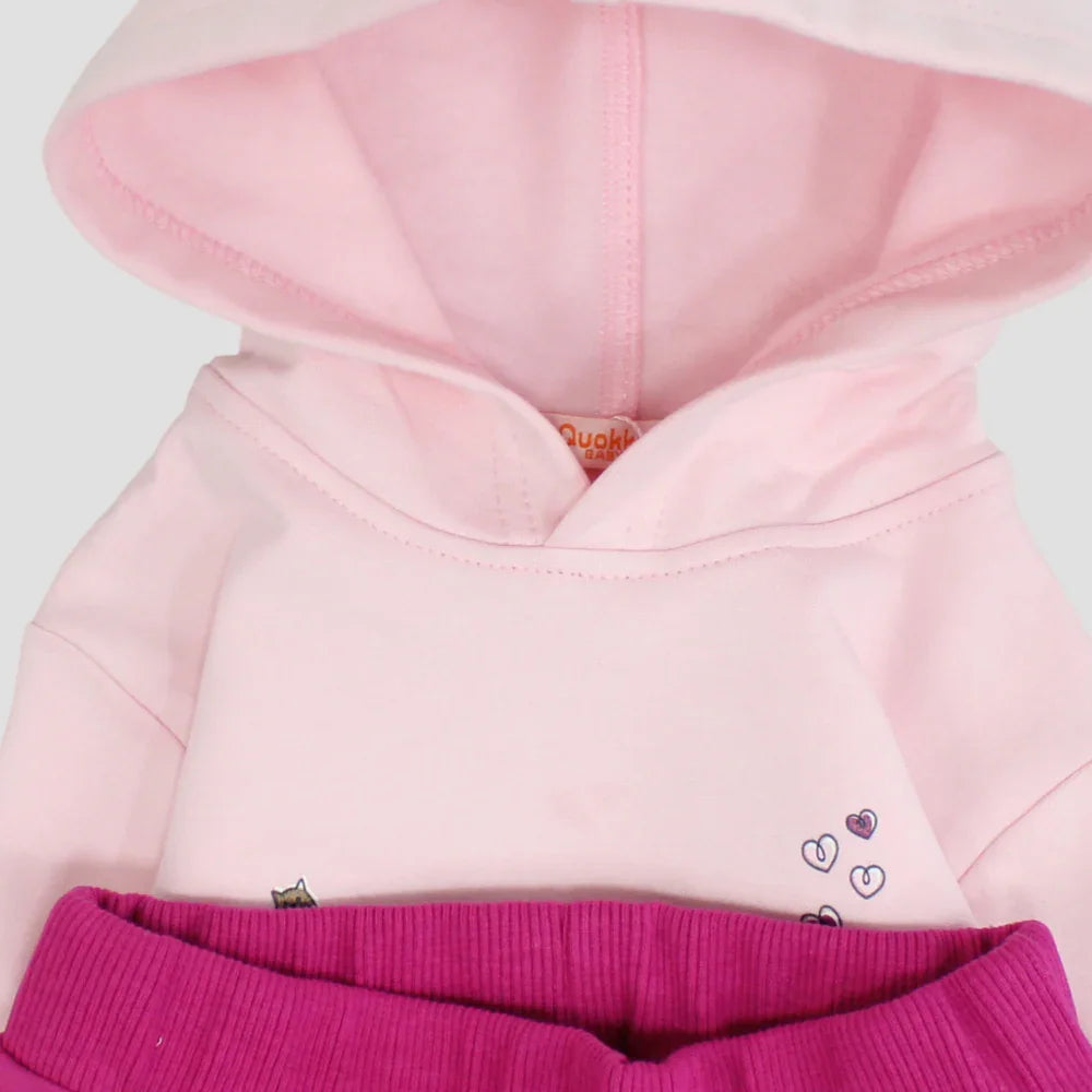 Pinkish Long-Sleeved 2-Piece Outfit Set