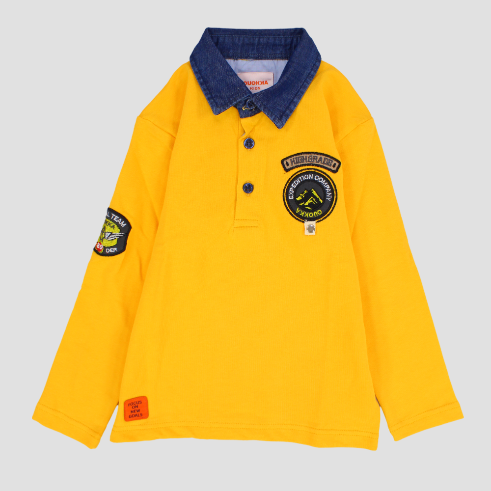 Long-Sleeved Polo Shirt