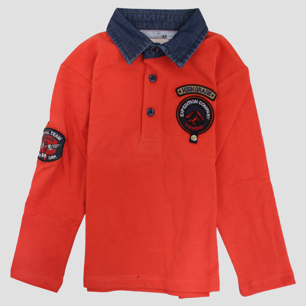 Long-Sleeved Polo Shirt