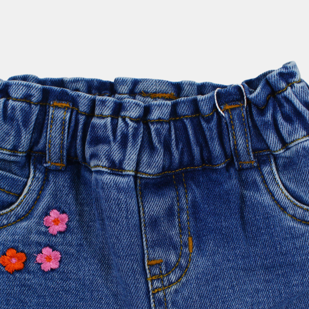 Mini Flowers Baby Girls Jeans