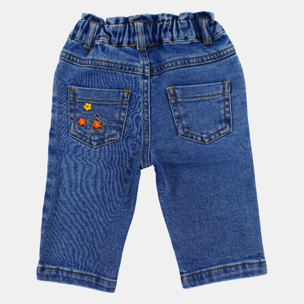 Mini Flowers Baby Girls Jeans