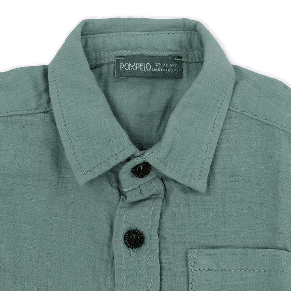 Baby Boys Cotton Shirt – Mint