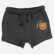Baby Boys Shorts – Olive Green with Roaring Lion Design