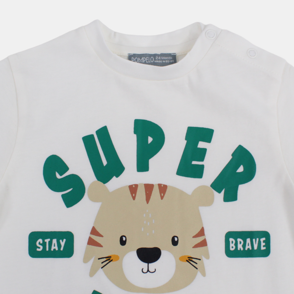 Baby Boys Cotton T-Shirt – Animal Print