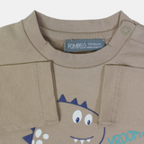 Baby Boys' Cotton Long-Sleeved T-Shirt – Beige