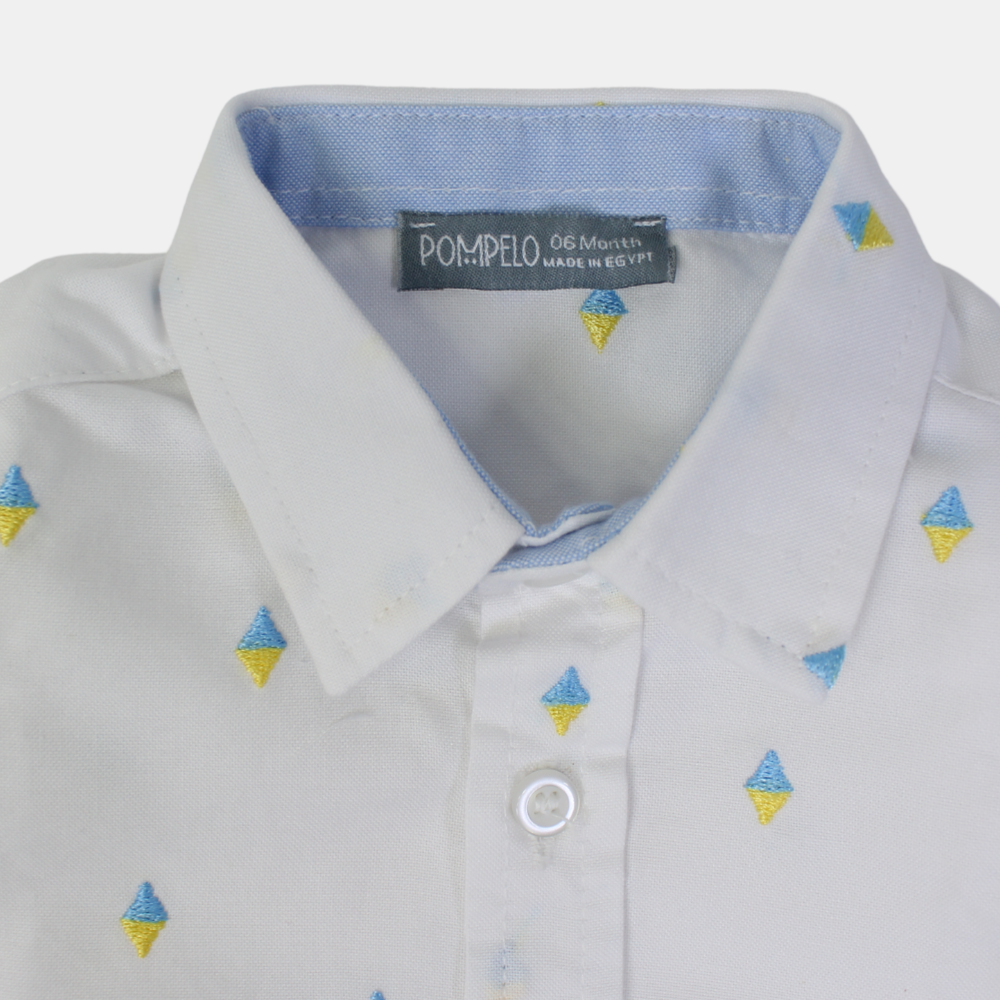 Baby Boys Cotton Shirt – Classic White