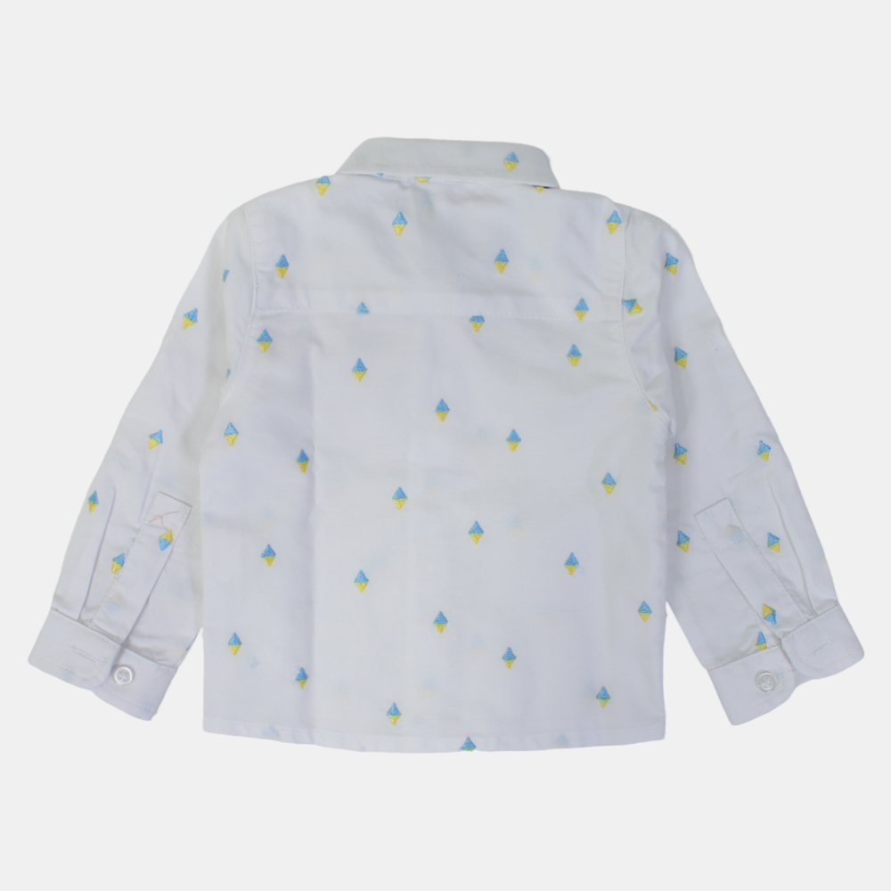 Baby Boys Cotton Shirt – Classic White