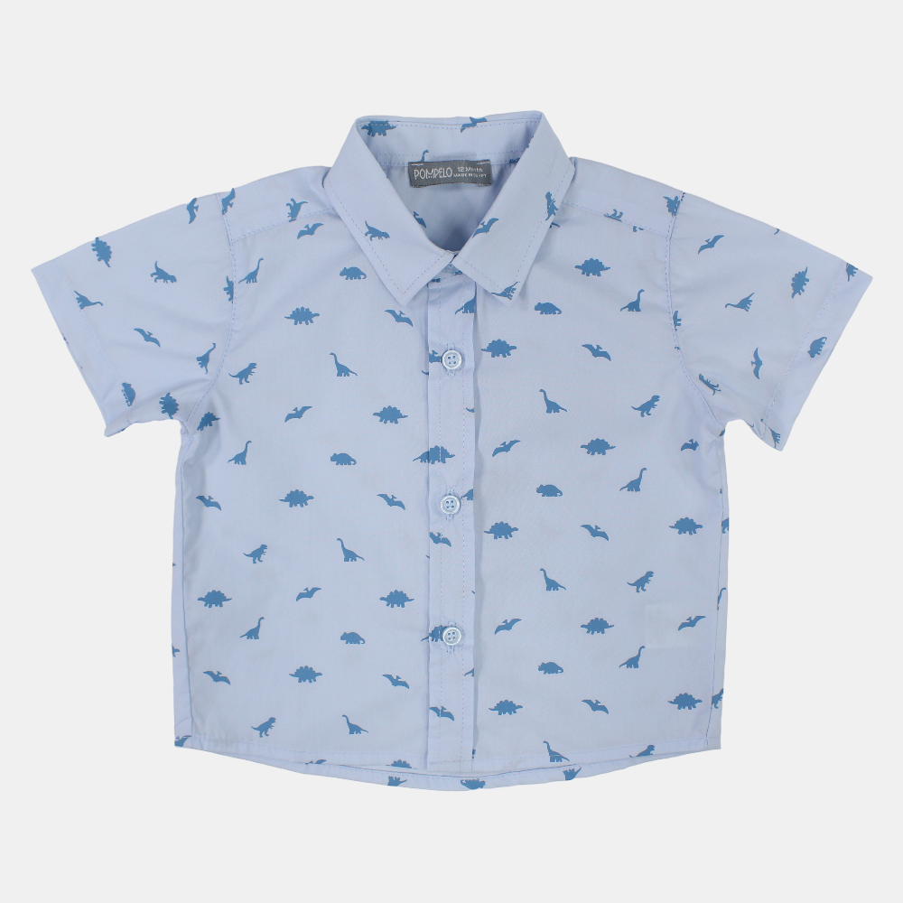 Baby Boys Cotton Shirt – Light Blue
