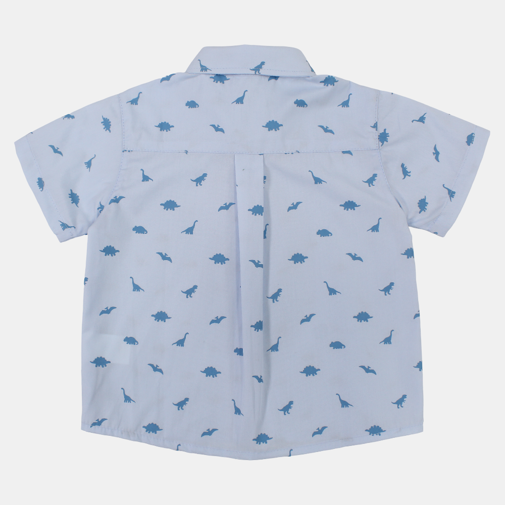 Baby Boys Cotton Shirt – Light Blue