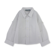 Baby Boys Cotton Shirt – White