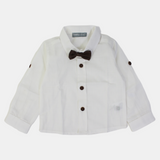 Baby Boys Cotton Shirt – White
