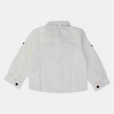 Baby Boys Cotton Shirt – White