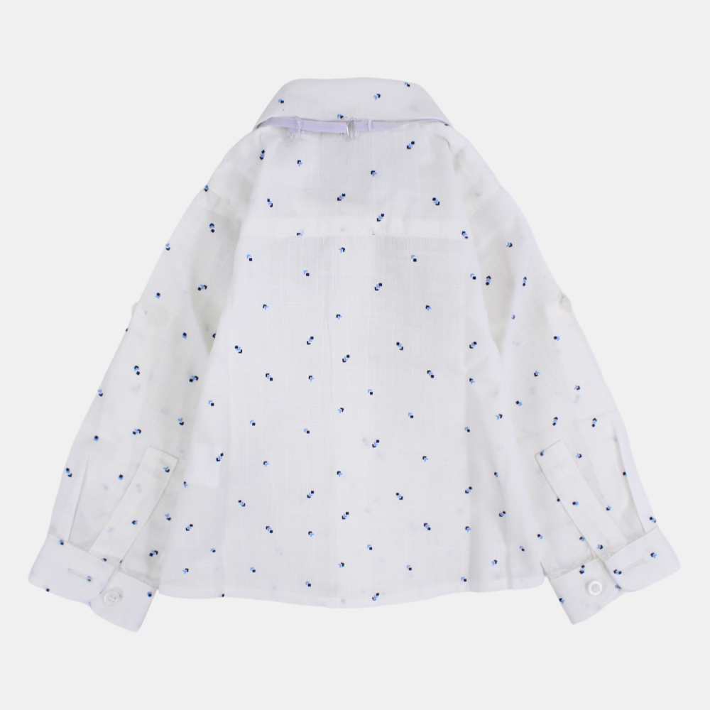 Baby Boys' Cotton Shirt – Off-White