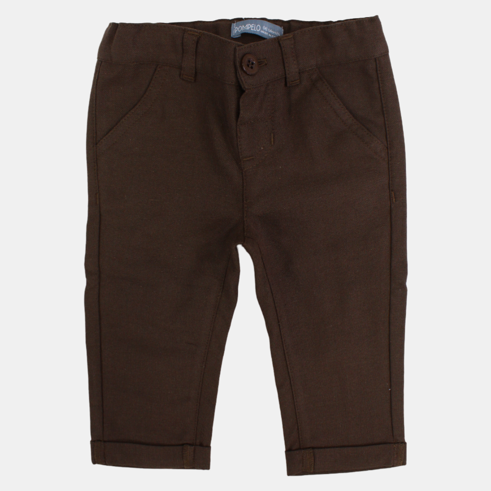 Baby Boys Cotton Pants – Brown