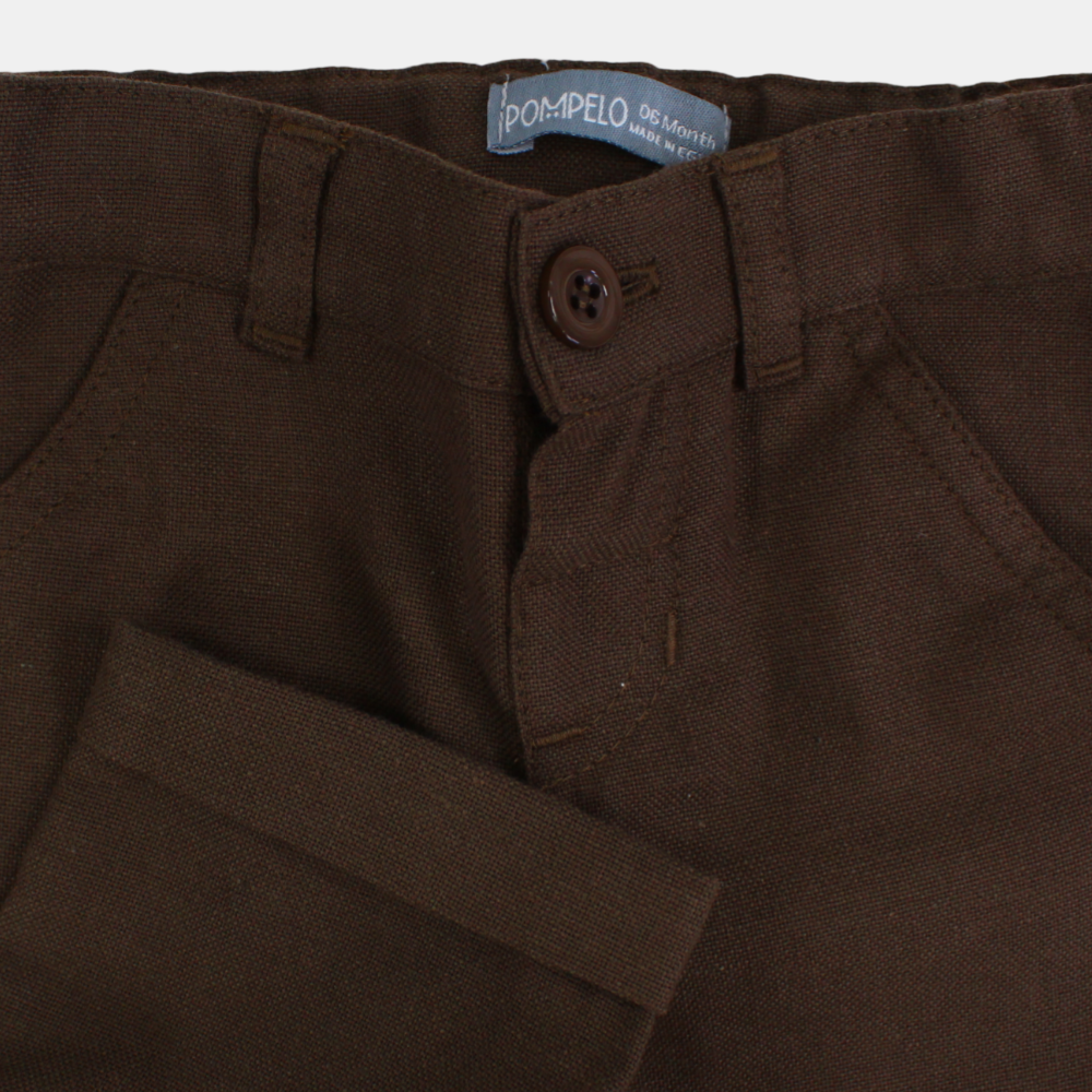 Baby Boys Cotton Pants – Brown