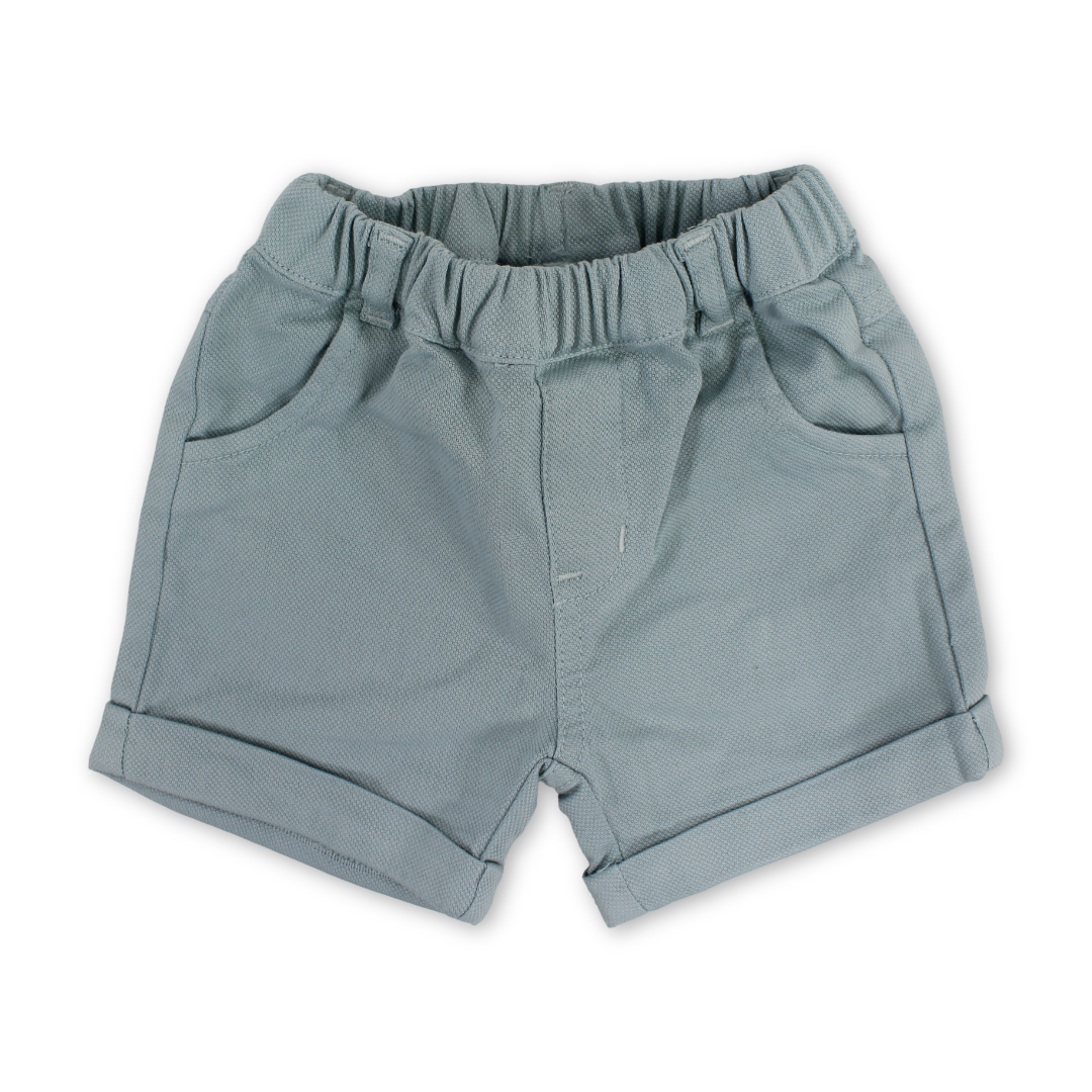 Baby Boys Gabardine Short – Aqua - Clothing - Pompelo