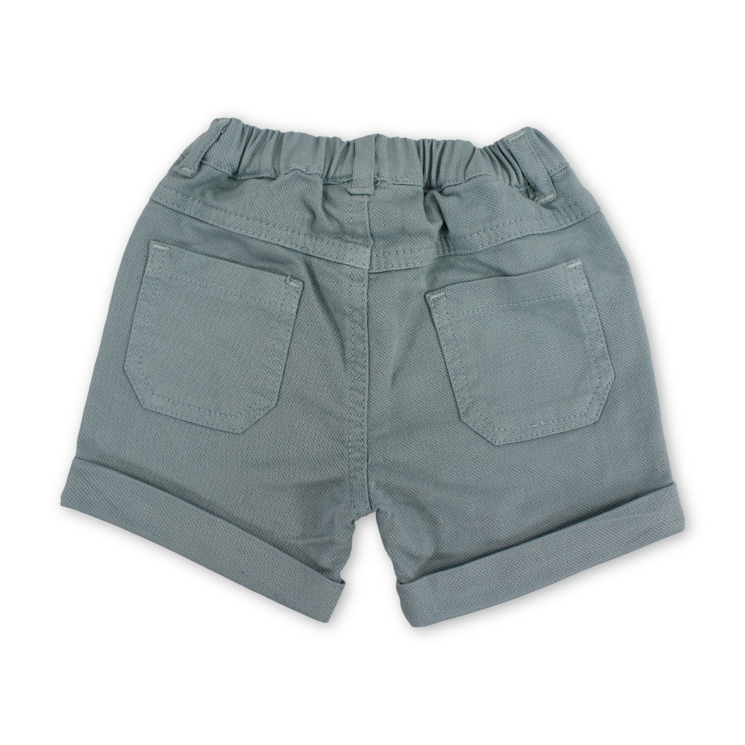 Baby Boys Gabardine Short – Aqua