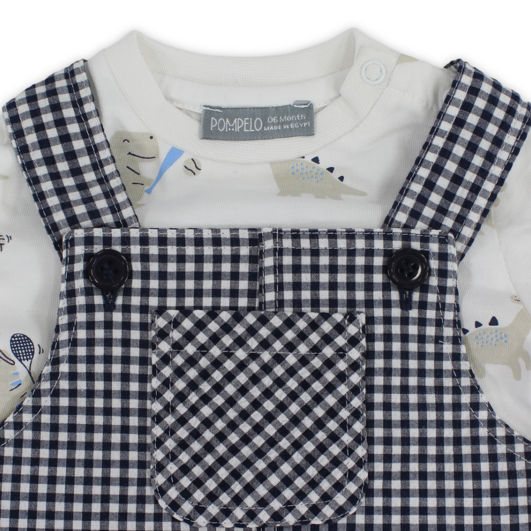 Baby Boys Cotton Dungarees – Navy
