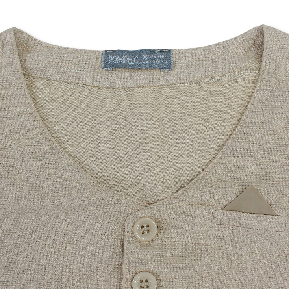 Baby Boys Cotton Vest – Beige