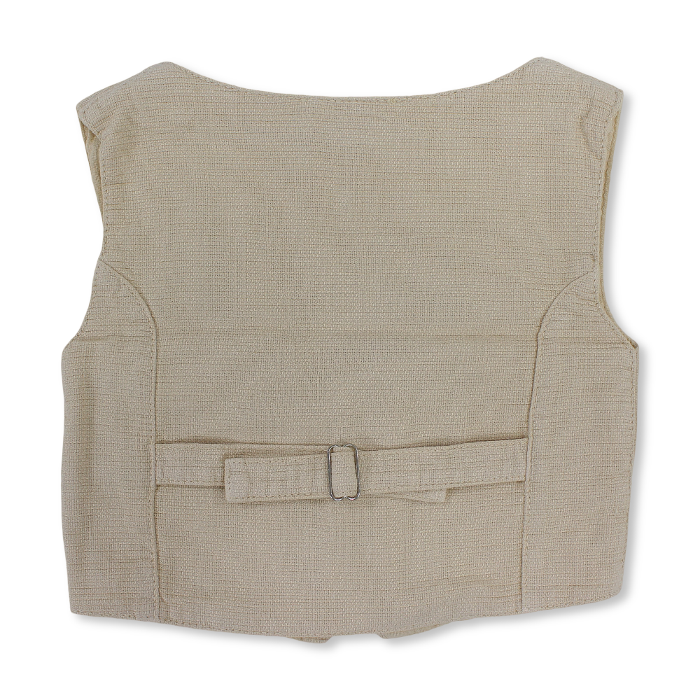 Baby Boys Cotton Vest – Beige