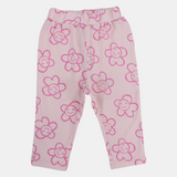 Baby Girls Cotton Leggings – Pink with Floral Print