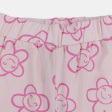 Baby Girls Cotton Leggings – Pink with Floral Print