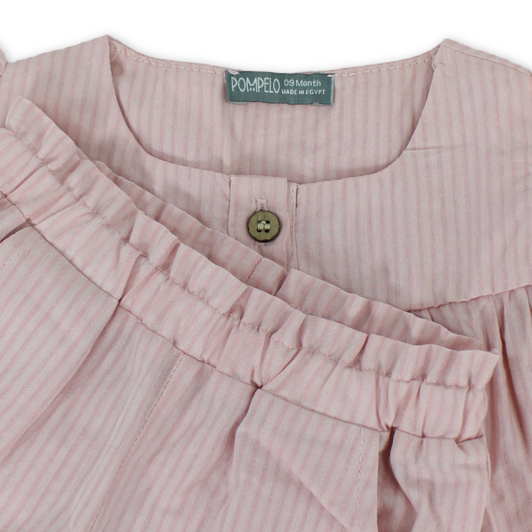 Baby Girls Cotton 2-Piece Outfit Set – Pink