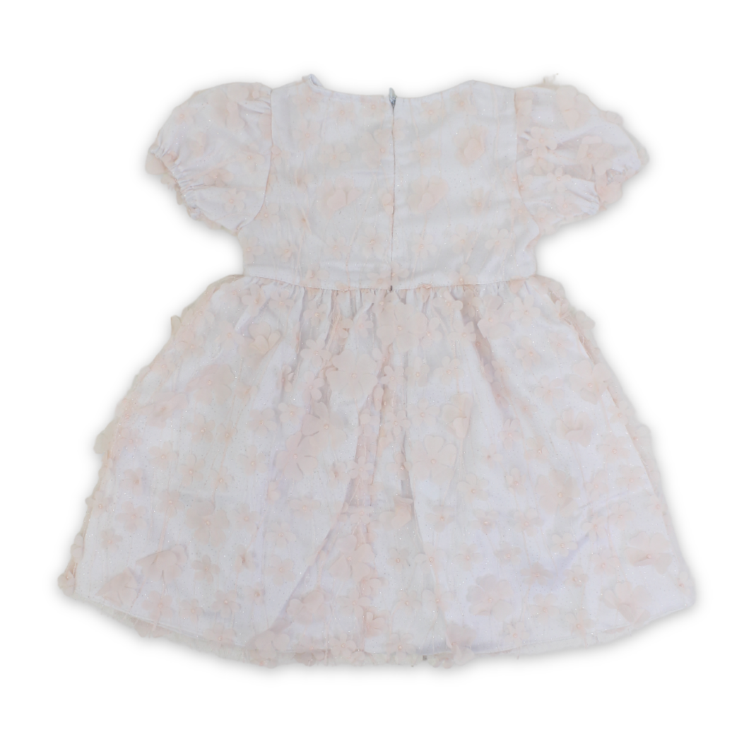 Baby Girls Cotton Dress – Salmon