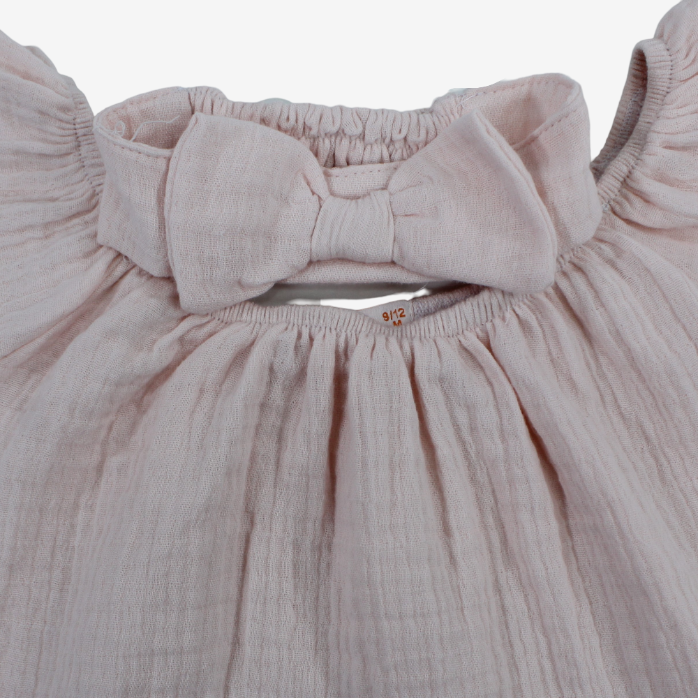 Girls Cotton Blouse - Ruffled Shoulders