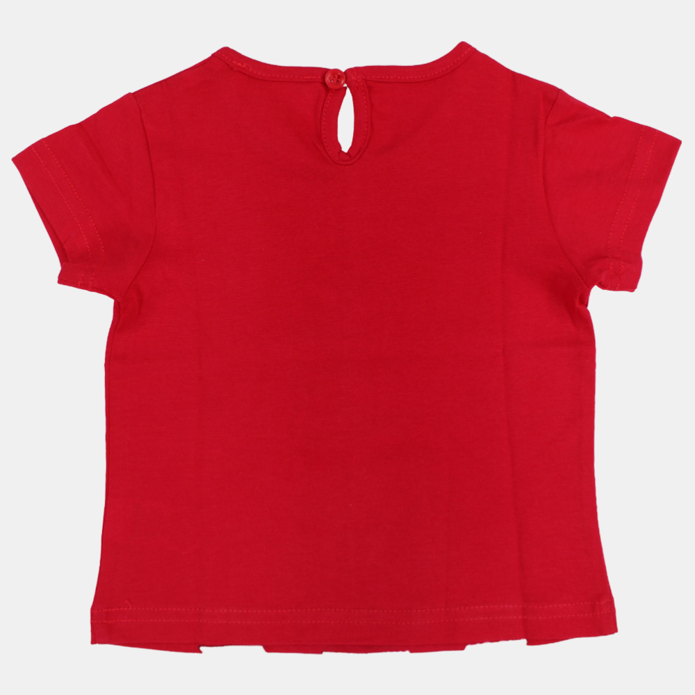Baby Girls Cotton T-Shirt - Cute Smiling Girl Print
