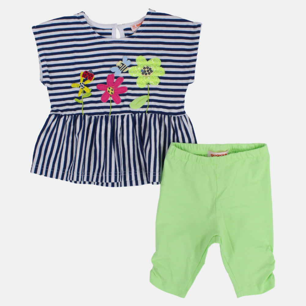 Baby Girls 2-Piece Outfit Set - Striped Top
