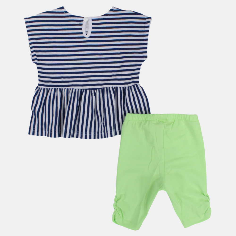 Baby Girls 2-Piece Outfit Set - Striped Top