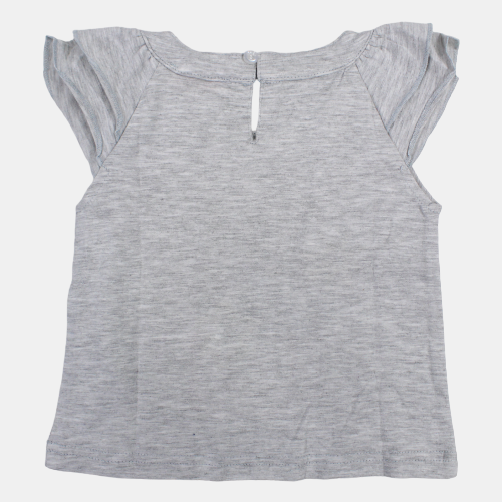 Baby Girls Sleeveless Cotton T-Shirt with Fun House Design