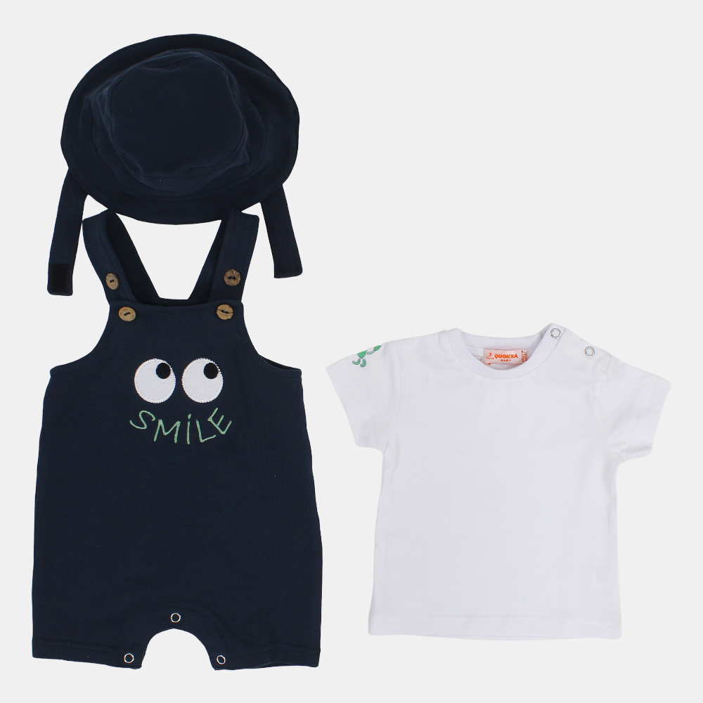 Baby Boys Cotton 3-Piece Outfit Set