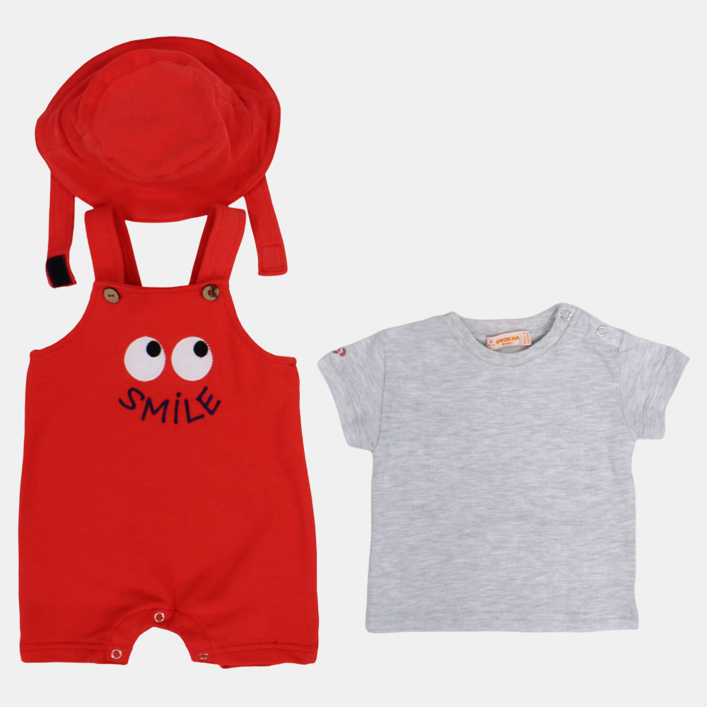 Baby Boys Cotton 3-Piece Outfit Set