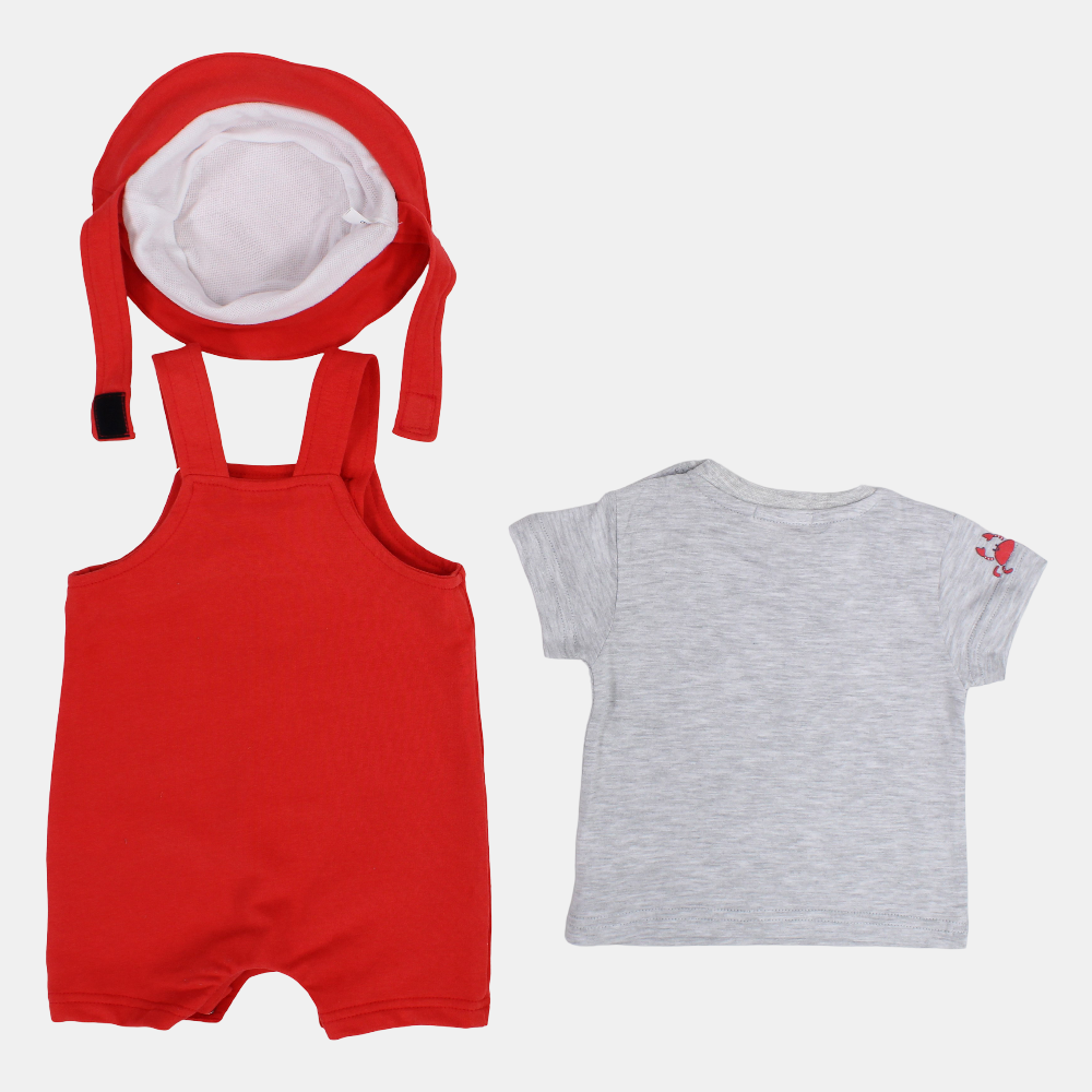 Baby Boys Cotton 3-Piece Outfit Set