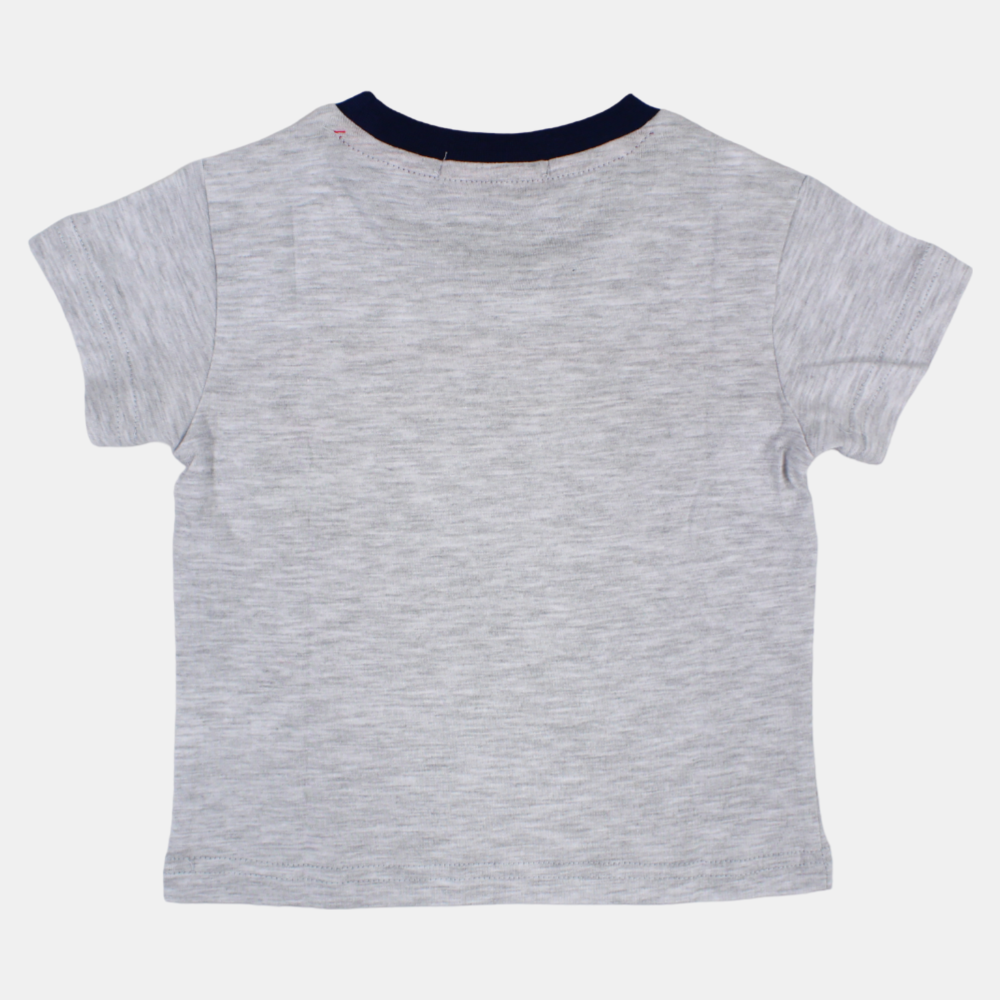 Baby Boys Cotton Short-Sleeved T-Shirt with a Fun Design