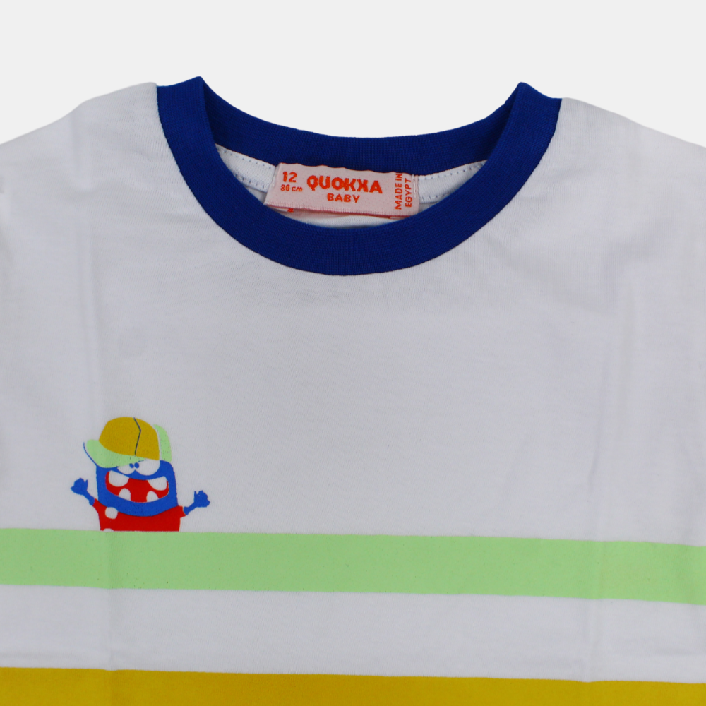 Baby Boys Cotton Short-Sleeved T-Shirt with a Fun Design