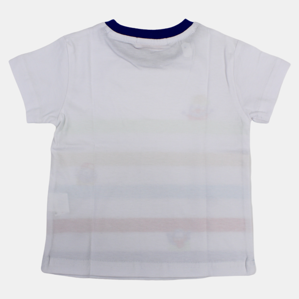 Baby Boys Cotton Short-Sleeved T-Shirt with a Fun Design