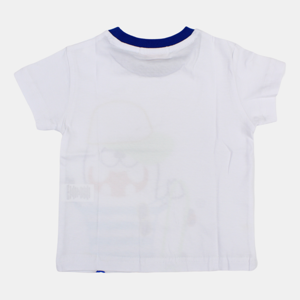 Baby Boys Cotton Short-Sleeved T-Shirt with a Fun Design