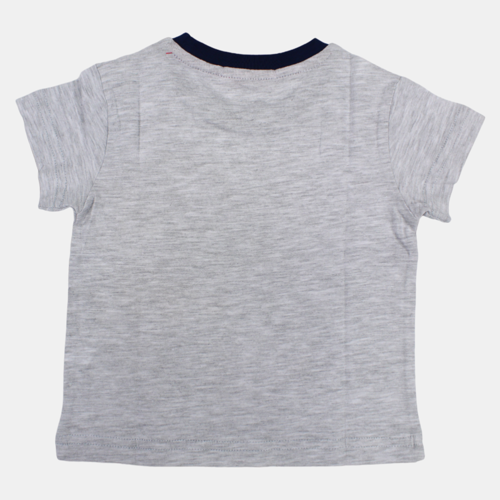 Baby Boys Cotton Short-Sleeved T-Shirt with a Fun Design