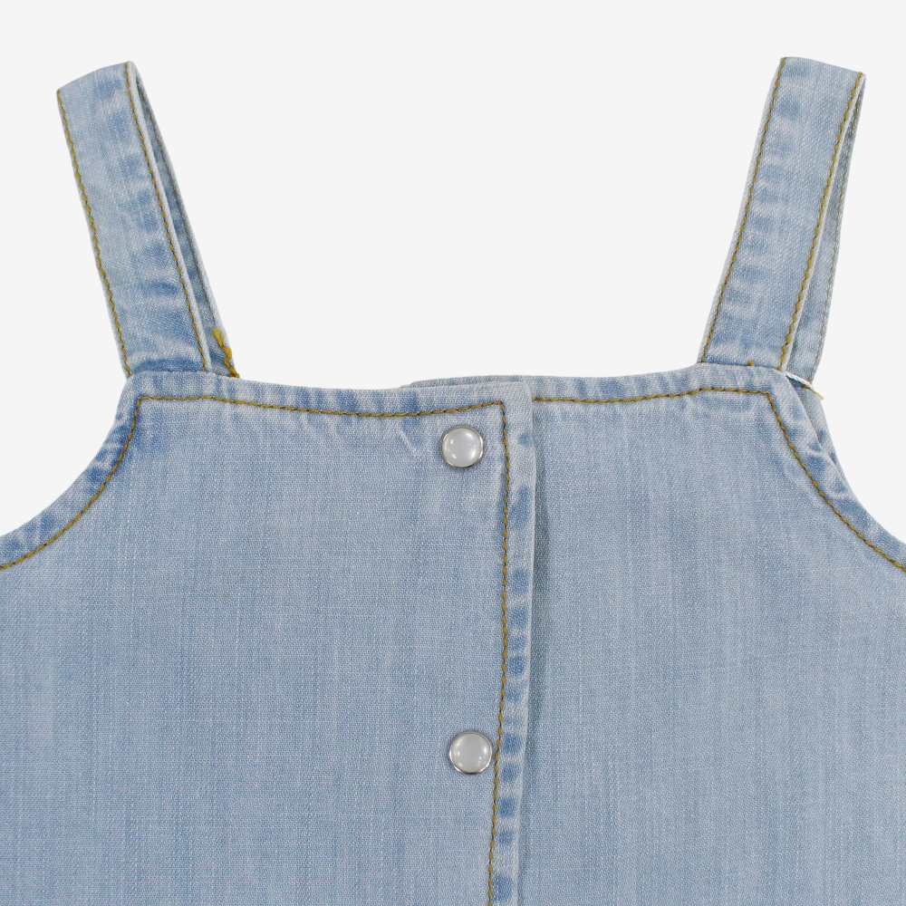 Girls Denim Blouse - Strappy Design
